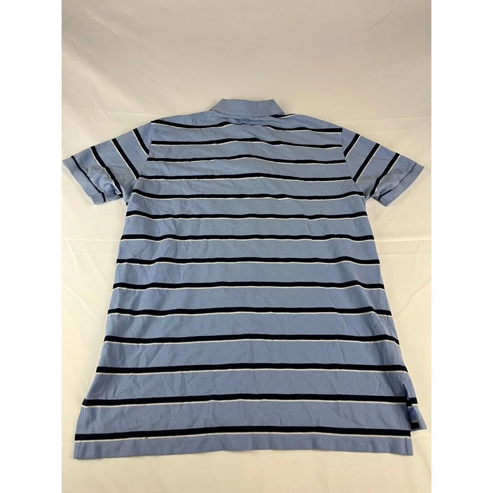 Polo Ralph‎ Lauren Men's Striped Short Sleeve Polo Shirt Size L Blue Orange